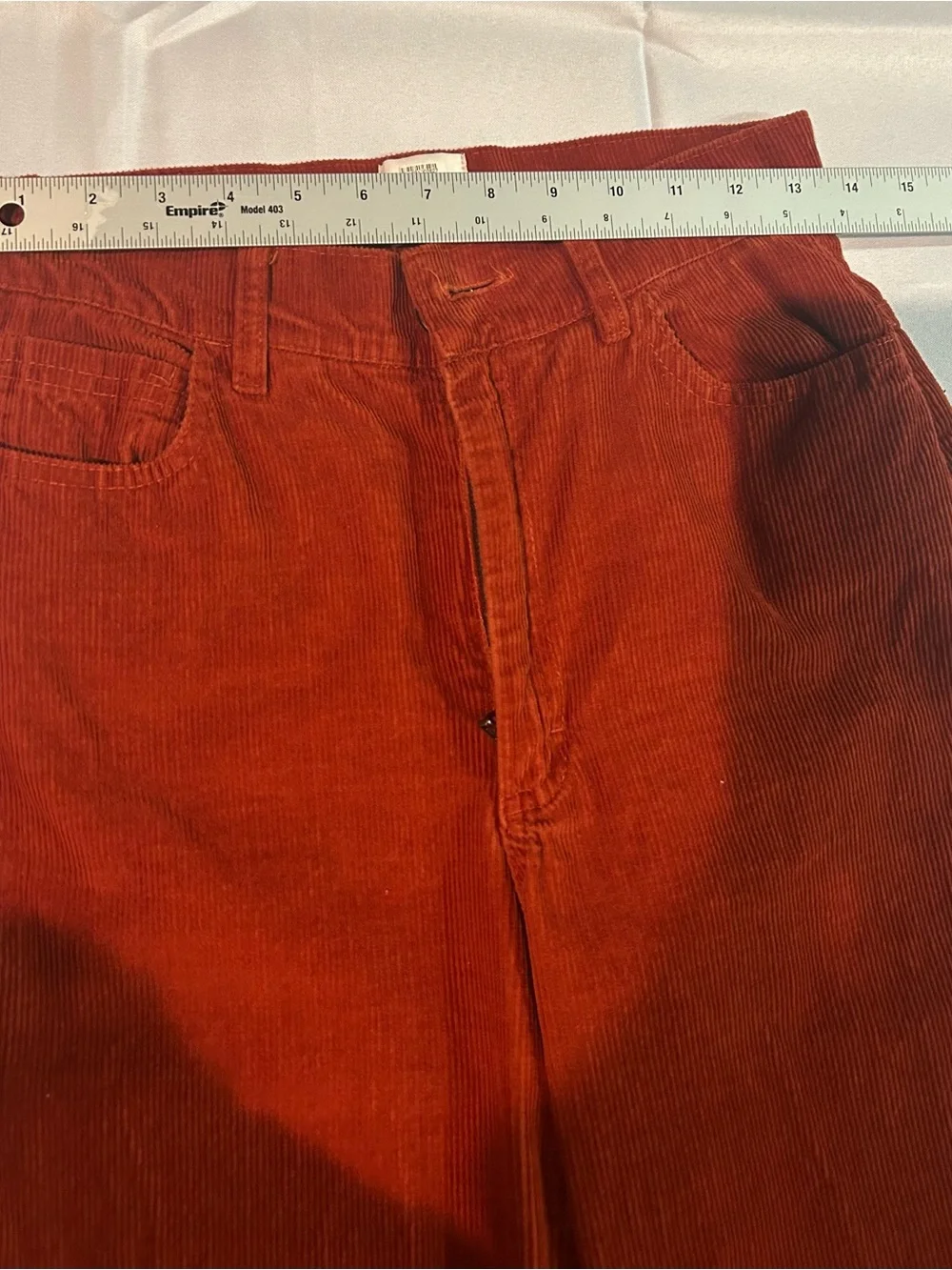 Tach Ruffled Palma corduroy pants in rust brown M